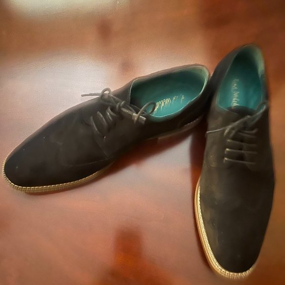 Todd Welsh Men's Suede Wingtip Black Dress Shoe, Size 9.5M - Picture 3 of 4